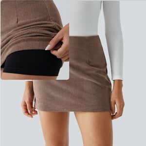 HALARA Corduroy Mini Skort